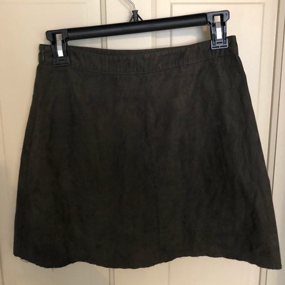 altar’d state army green suede skirt - Picture 3 of 3